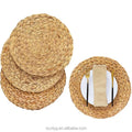 XL-Luxury Round Grass Hand Woven Placemats Natural Water Hyacinth Weave Placemat