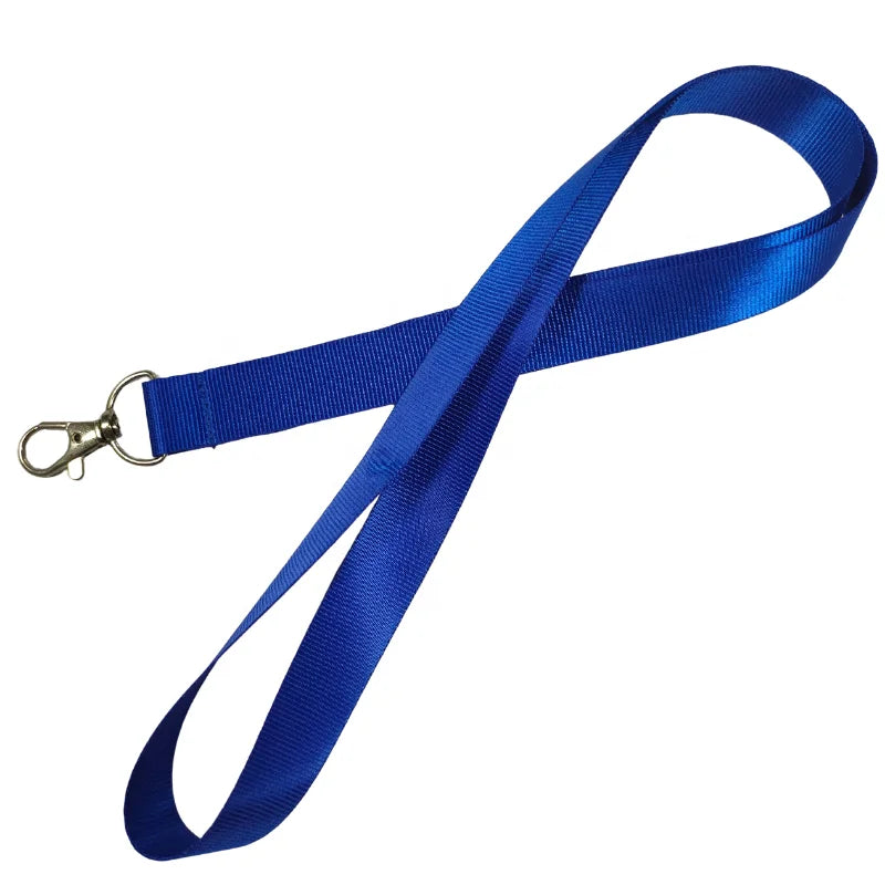 Wholesale Flat Polyester Printed Lanyard with Safety Breakaway and Hook No Printing Blank Bulk Accessory