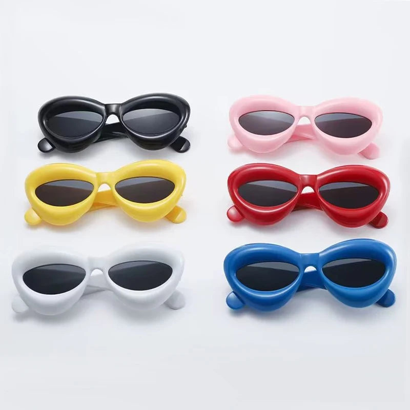 18161 Trend Personality Sun Glasses Pc Frame Sunglasses Exaggerated Funny Thick Frame Party Sunglasses