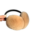 MWFur Unsex Winter Rex Rabbit Fur Earmuffs Rex Rabbit Fur Ear Warmer for Girls Women Earcvoer Fashion Men and Women