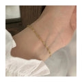 Delicate Stainless Steel Gold Thin Singapore Chain Bracelet Layered Bracelets for Women Jewelry