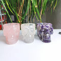 Crystal Cup Wholesale Natural Crystals Healing Gemstones Skulls-Shape Amethyst Crystal Cup for Gift