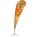 ADMAX Custom Promotion Advertising Bali Bow Sail Swooper Teardrop Feather Flag Banners Stand Beach Flags Flying Banners Aluminum