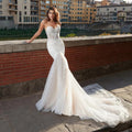 Sweetheart New Strapless Lace Beaded Wedding Gowns Mermaid Wedding Dresses