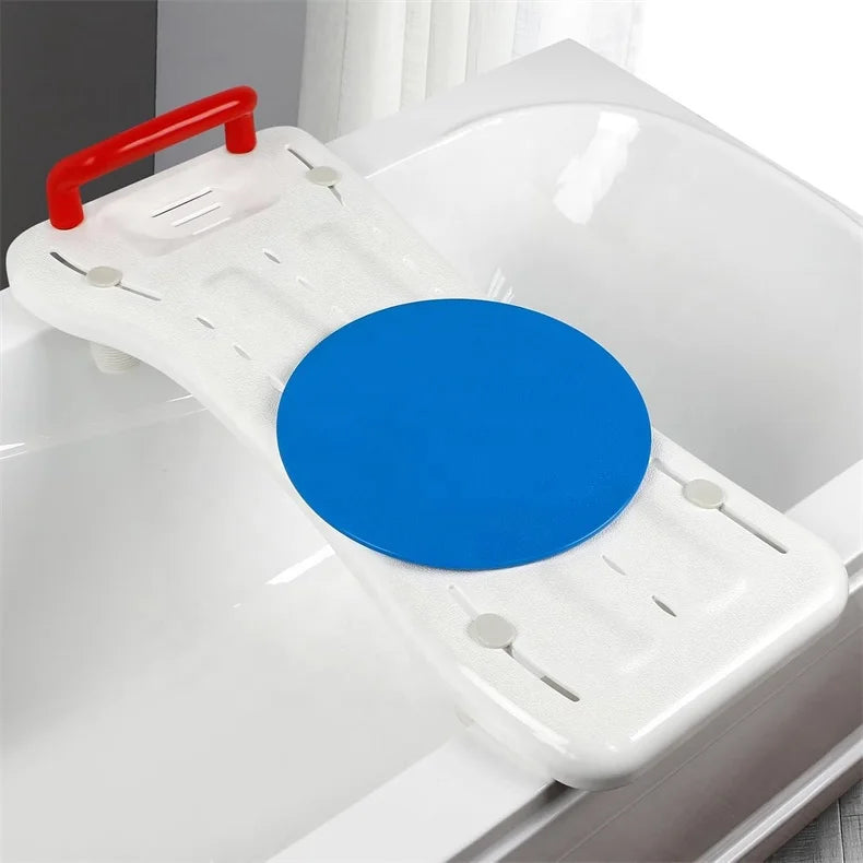 360Â° Rotating Plastic Tub Bench Handle Durable Modern Portable Shower Transfer Bench Bathtubs Bathroom Seat for Seniors Disabled