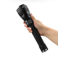 Super Bright Long Throw 1km Waterproof Portable Focus Multifunction Rechargeable Flashlight with Keychain