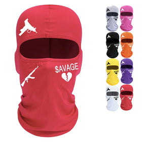 Autumn Winter Warm Face Cover Ski Mask Balaclava Custom Printing Logo High Elastic Polyester Face Mask 1One Hole Balaclava