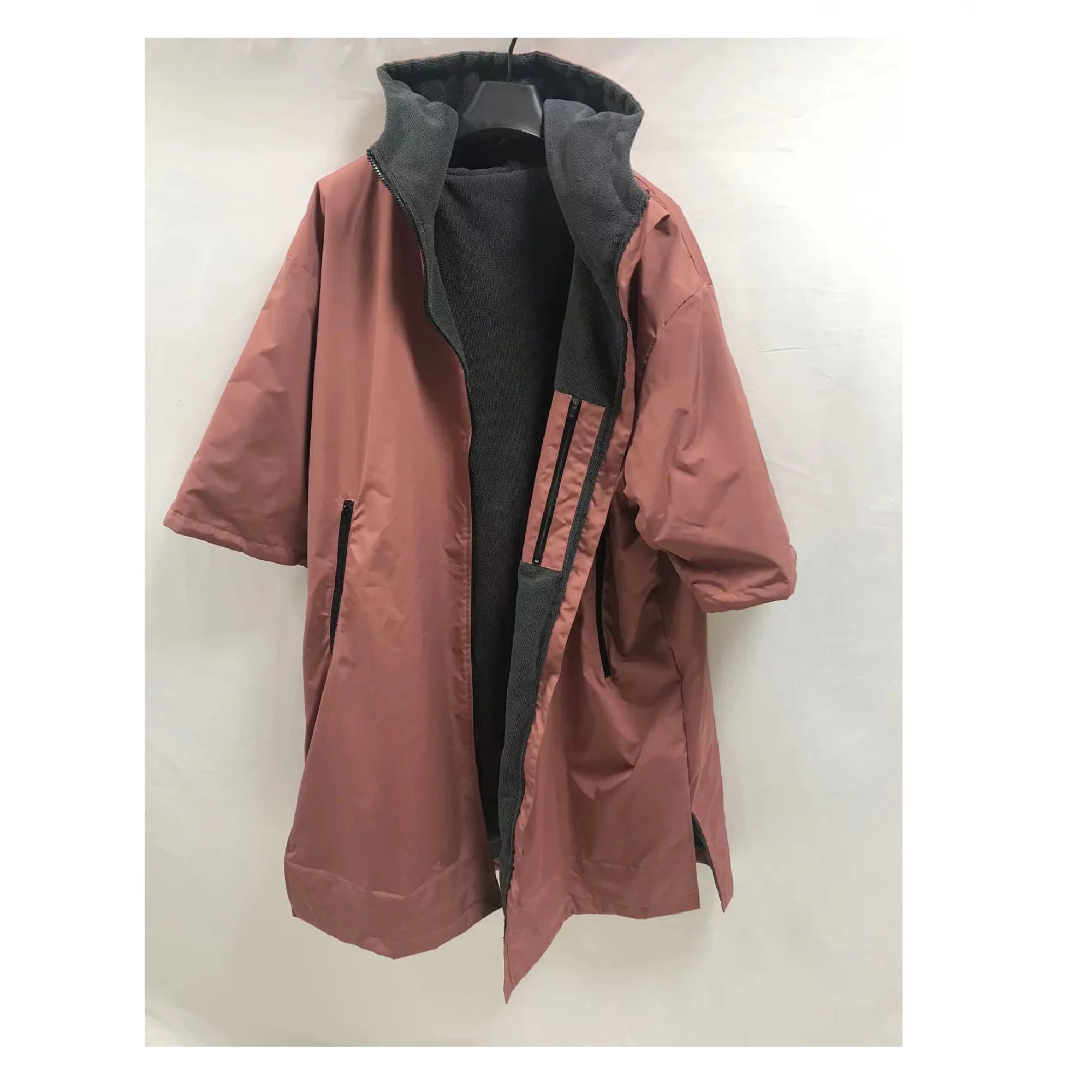 Custom ODM Waterproof Dry Surf Robe Long Short-sleeve Change Brown Oversized Beach Poncho Towel Hooded Men's Jacket Super Strong