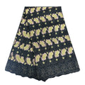Wholesale Embroidery African Cotton Lace Fabric With Rhinestones 5 Yards Swiss Voile Lace for Women Party Dresses Sewing