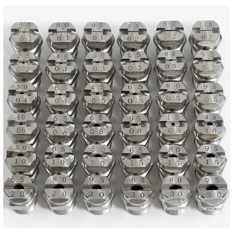 Stainless Steel Vee Jet Water Spray 1/8BSP Industrial Fan Nozzlemeg Flat Fan Spray Nozzle