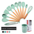 9 Piece New Kitchen Cooking Utensil Set Silicone Gadgets Including Spoon and Spatula Nylon Kitchen Gift Set