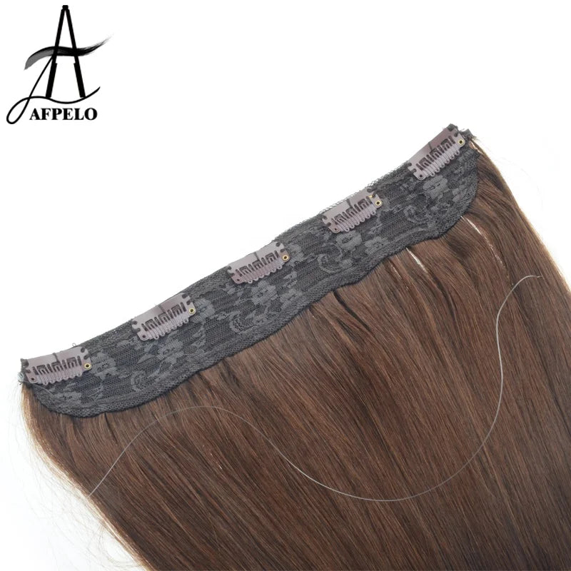 Wholesale Fish Wire Human Hair Extension Invisible Headband Remy Halo Hair Extensions Human Hair Blonde