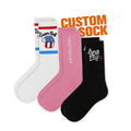 FREE DESIGN & MOCKUP Custom Logo Cotton Crew Socks Customized Men Casual Sock Custom Design Sock