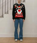 Reliable Reputation Men's Oversized Jacquard Decoration Print Logo Knitwear Ugly Christmas Sweater