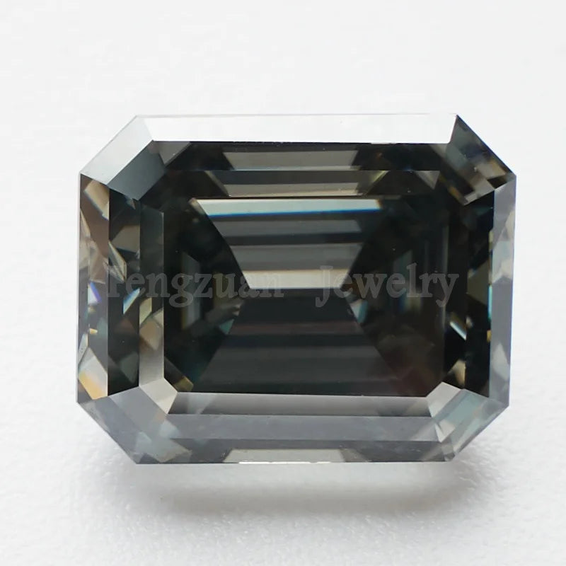 2ct Synthetic Lab Created Moissanite Gems Emerald Cut GRA Loose Moissanites Stone for Emerals Diamond Ring Making