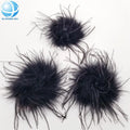 Fashion Decorative Shoe Flower Ostrich Feather Pompoms Big Fluffy Plush Soft Balls for Shoe Buckles