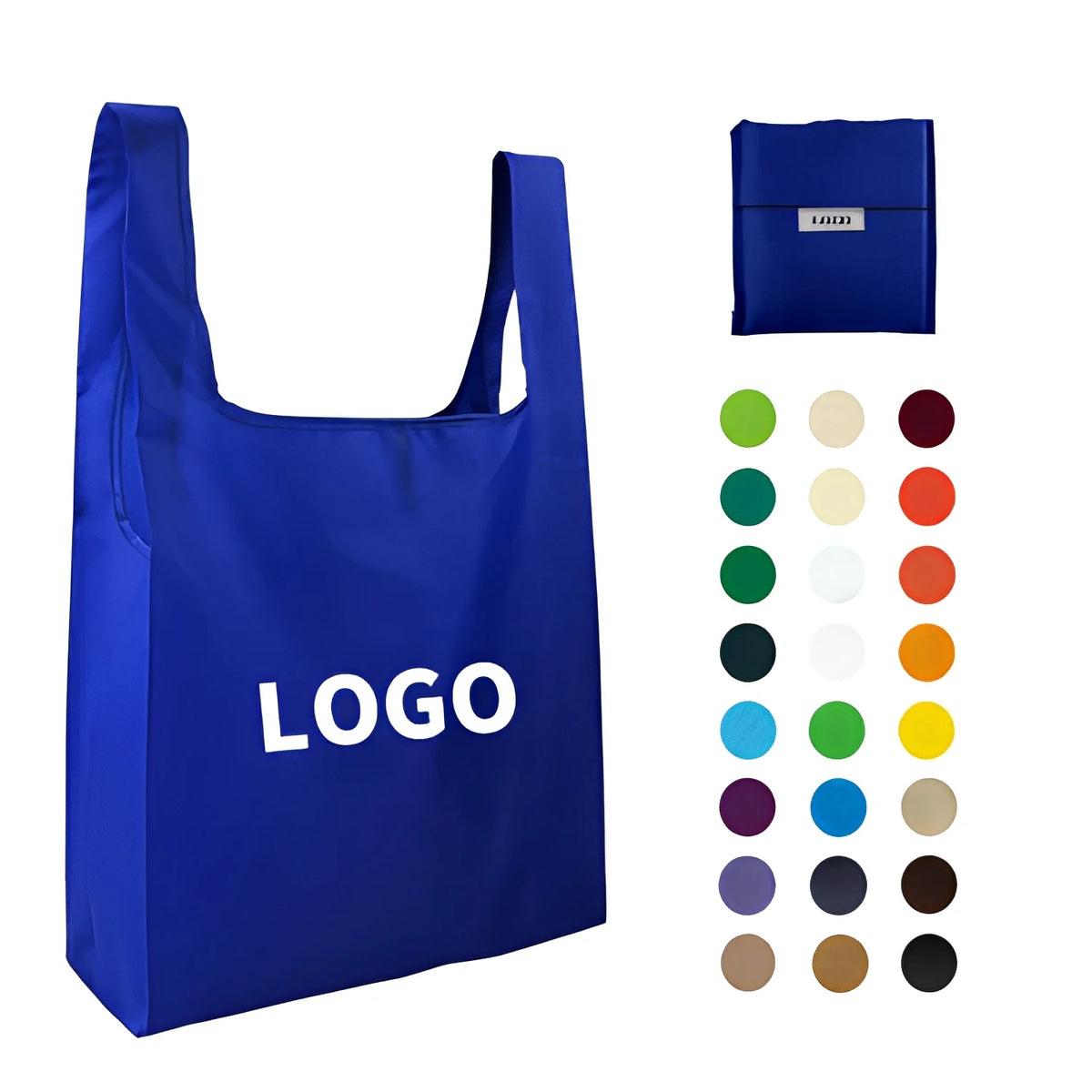 Wholesale Custom Reusable Nylon Foldable Supermarket Shopping Bag Eco Friendly Polyester Folding Tote Bag
