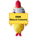 Yellow Chicken Carnival Mascot Costumes Unisex Adult Anime & Bug Style for Christmas Holidays