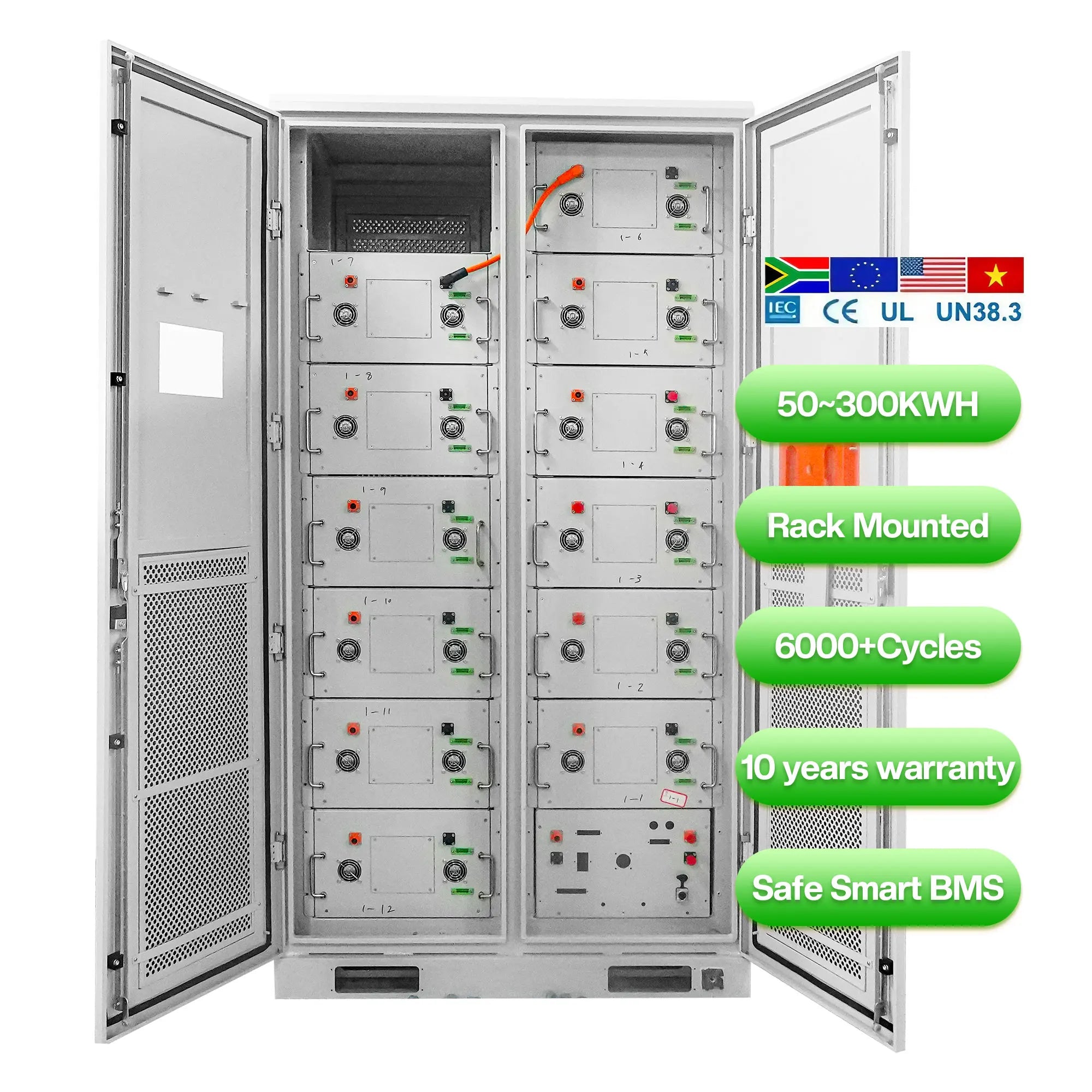200kw 372kwh 215 kwh 380kw 350kw Battery 500 kwh Energy Storage System Container 500kw Power Station
