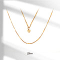 HOVANCI Customised Jewelries Vintage 18K Gold Plated Double Layer Love Heart Pendant Stainless Steel Long Necklace Woman
