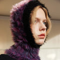 Custom Dyed Mink Hair Balaclava Hat Winter Jumper Knitted Woolen Beanie for Men Women Comfortable Ski Mask Made Polyester Sports