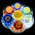 DIY Huiying Natural Crystal Seven Chakra Clear Quartz Energy Stone Set Round Crushed Stone Energy Healing Stone Energy Kit