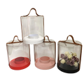 Spot (custom) Transparent Pvc Round Hand Bucket Transparent Flower Gift Box Round Transparent Flower Box with Gift Packaging Box