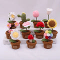 Handmade High Quality Mini Crochet Potted Plant Knitted Wool Eco-Friendly Modern Lightweight Flower Gift Home Easter Christmas