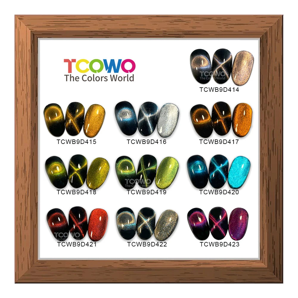 TCOWO 9D Strong Magnetic Powder UV Gel Polish Mirror Nail Art Cat Eye Magnetic Powder for Manicure Art Material