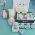 Valentine's Day Love Rose Handmade Soap Silicone Candle Molds DIY Heart Eco-Friendly OPP Bag