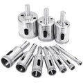 10pcs Stone Tile Drill Bit Diamond Coated Marble Glass Ceramic Hole Opener