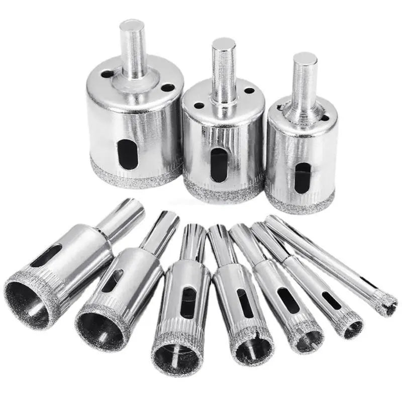10pcs Stone Tile Drill Bit Diamond Coated Marble Glass Ceramic Hole Opener