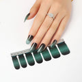 Huizi New Toe Nail Polish Sticker Wraps Ombre Designs Nail Glitter Pedicure Nail Art Decoration
