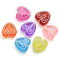 Heart Beautiful Jewelry Pearls Beads Cute Pattern Painted Kawaii Decor Jewelry Beads Accessory Ornament Bead