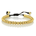 6MM Gold Plated Copper Beads Bracelets Simple Fashion Bracelet