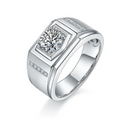 1ct/2ct/3ct High Quality Fashion Jewelry Gra Certified Moissanite Men Ring With S925 Silver