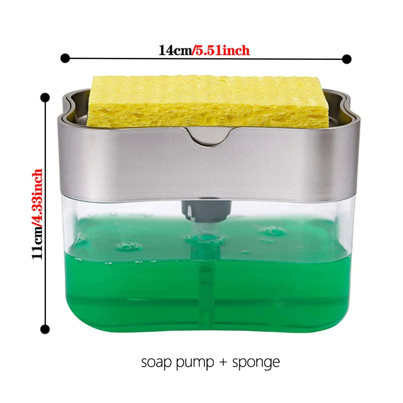 Epsilon Hot Sale Press Soap Dispenser Kitchen Detergent Wash Presser Soap Sponge Dispenser