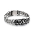 KALEN 22cm Punk Stainless Steel Bracelet Chinese Dragon Pattern Chain Men Bracelet