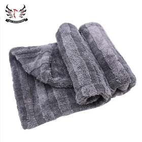 Microfiber Knitted Fleece Car Drying Towel 1200gsm Polyester Twist Pile Quick-Dry Eco-Friendly