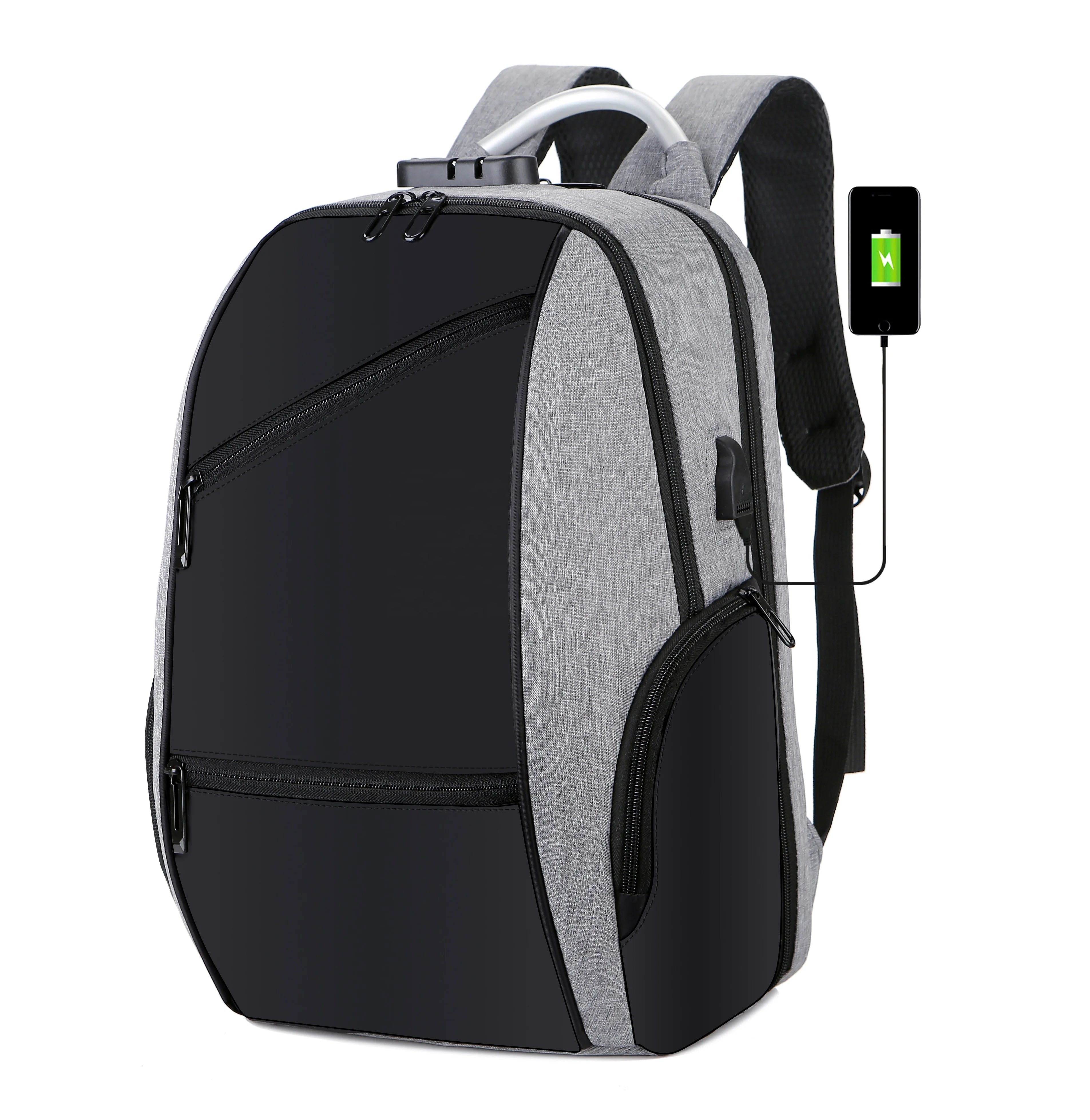 Wholesale Custom Business Laptop Bag for Men Multifunctional Password Lock Computer Shoulder Bag College Student Backpack