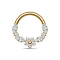 TOPOSH Pave CZ Heart Dangle Earring a Hand-Polished Charm Labret Design for Cartilage Helix and Conch Piercing Jewelry