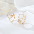 Wholesale Engagement Wedding Korean Style Simple Finger Adjustable Shell Open Women Rings for Ladies Jewelry
