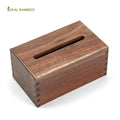 Stock Black Walnut Wooden Tissue Box Holder Paper Cover Wood Desk Storage Boxes for Bathroom Kitchen and Office