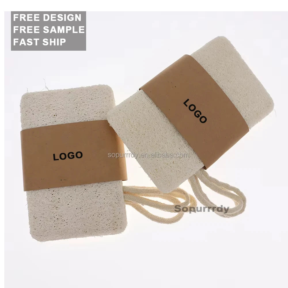 100% Natural Biodegradable Bath Kitchen Exfoliating Loofah Sponge Pads Organic Dish Luffa Kitchen Cleaning Loofah Sponge