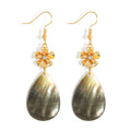 Beautiful Fashion Hawaii Samoa Flower Mother of Pearl Women Hook Earrings Fashion Jewelry Wholesale