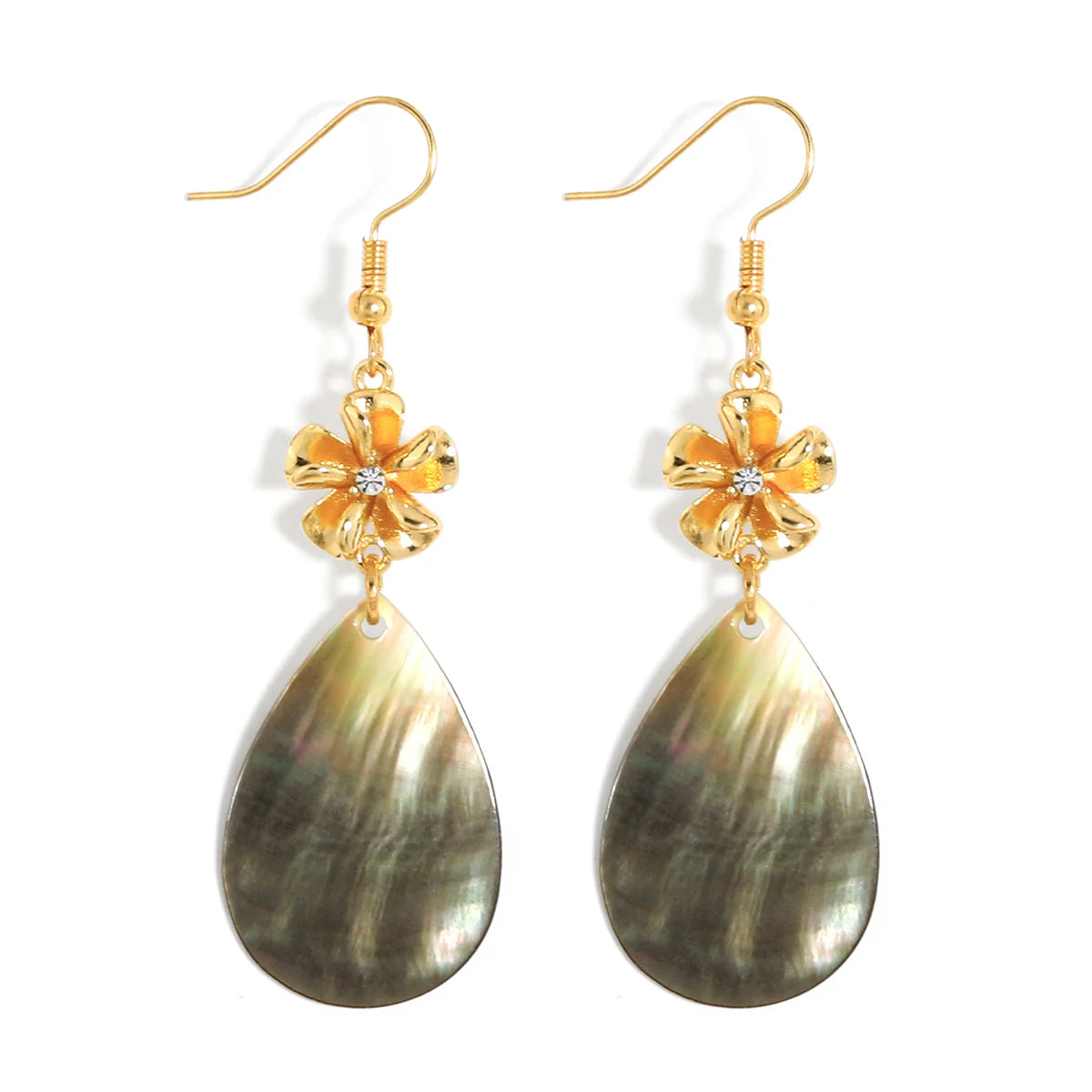 Beautiful Fashion Hawaii Samoa Flower Mother of Pearl Women Hook Earrings Fashion Jewelry Wholesale