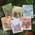 12 Sheets Per Pack Lights Sea Star Glow Laser Landscape Handbook Sticker Pack Pet Creative Stickers Handbook Material Stickers