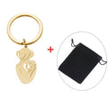 Engraveable Family Mom Charms Keychain for Women Mother Mom Kids Children Stainless Steel Key Ring Choker Fashion Jewelry Gift