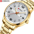 CURREN Men Watch 8411 With Date Casual Business Quartz Stainless Steel Band Men's Wristwatch Luminous Hands Clock Man Black