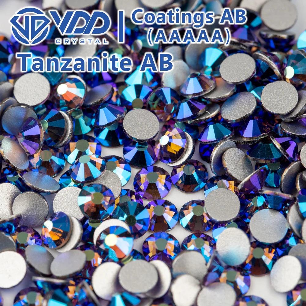 VDD 098 Tanzanite AB SS4-SS30  Glass Rhinestones Crystals Strass Flatback  Stones DIY Nail Art Craft Accessories